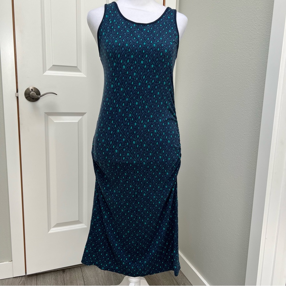 LIZ LANGE MATERNITY JERSEY KNIT SLEEVELESS DRESS NAVY XS